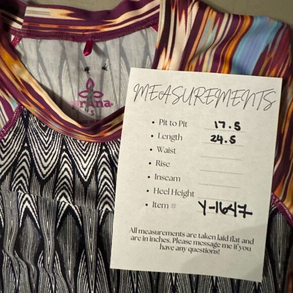 Prana Lorelei Sun Top Size S UPF 50+ Rash Guard Slim Colorful Abstract Swim Surf - Picture 10 of 10